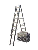 Алюминиевая трехсекционная лестница KRAUSE Corda 3х6 ФЛП